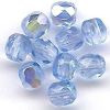 Perles à facette 4mm, bleu clair irisé