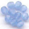 Perles à facette 4mm, bleu mat irisé