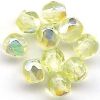 Perles à facette 4mm, lime clair irisé