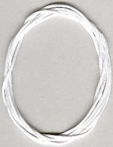 Cordelette de satin HQ 1mm de diamètre, blanc