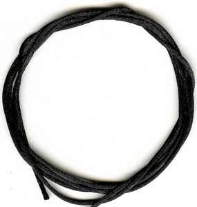 Cordelette de satin HQ 1mm de diamètre, noir