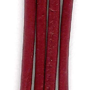 Lacet de cuir de 2mm de diamètre, rubis