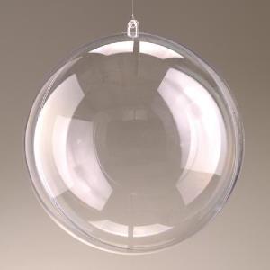 Boule en plastique transparent, 10cm 