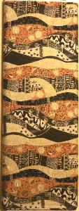 Tissu, Byzantium scroll, ondulations, cuivre