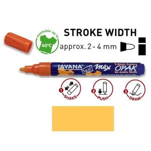 Peinture pour tissus Javana Texi Mäx, opaque, stylo, orange