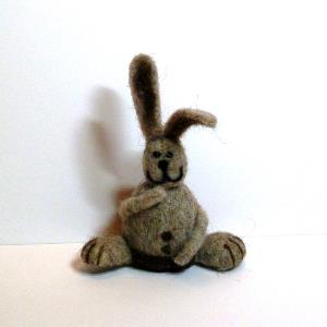 Laine feutrée, lapin moyen, gris