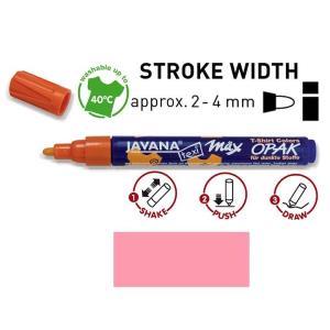 Peinture pour tissus Javana Texi Mäx, opaque, stylo, rose