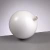 Boule en plastique blanc, 10cm 