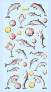 Sticker 3D, dauphins