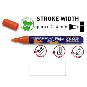 Peinture pour tissus Javana Texi Mäx, opaque, stylo, blanc