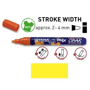 Peinture pour tissus Javana Texi Mäx, opaque, stylo, jaune