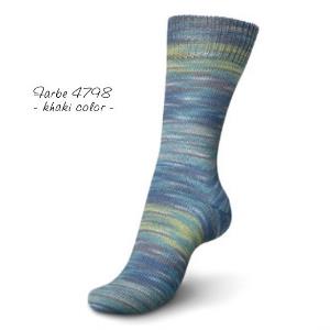 Laine Schachenmayr Regia, Strata Color, bleu-gris-vert lime