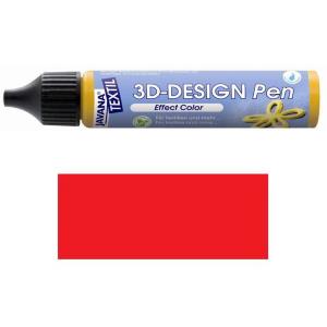 Peinture pour tissus Javana Textil, 3D Design pen, rouge