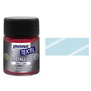 Peinture pour tissus Javana Textil, métallisée, bleu arctic