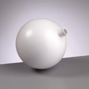 Boule en plastique blanc, 8cm 