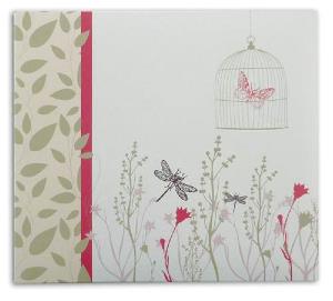 Album de scrapbooking, 15x15cm, Feuillage et papillons