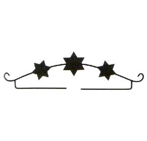 Porte décor, 21cm, 3 étoiles, noir