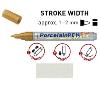 Peinture pour porcelaine Hobby Line, métallisée, stylo, argent contour