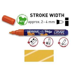 Peinture pour tissus Javana Texi Mäx, opaque, stylo, or
