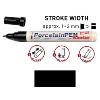 Peinture pour porcelaine Hobby Line, stylo, noir contour