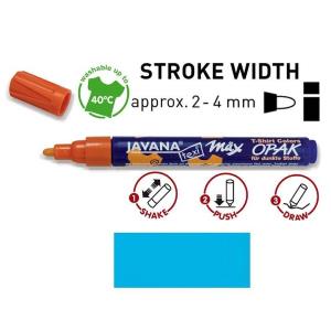 Peinture pour tissus Javana Texi Mäx, opaque, stylo, bleu