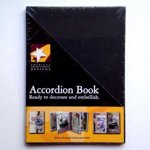 Album accordéon pour scrapbooking, 10,8x14,6cm, noir