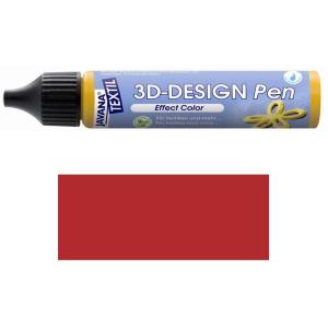 Peinture pour tissus Javana Textil, 3D Design pen, rouge rubis