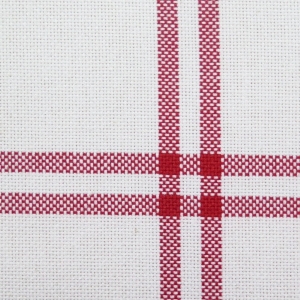 Linge de cuisine, Isa, blanc et rouge