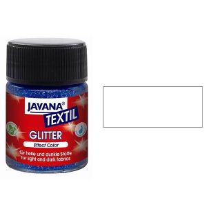 Peinture pour tissus Javana Textil, pailletée, blanc