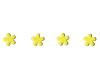 Attache parisienne, fleur, jaune