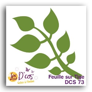 Matrice pour machine à découper, feuille sur tige