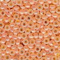 Rocailles 2,5mm, nacrées, saumon