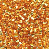 Rocailles 2,5mm, diamantées, abricot