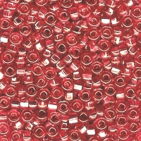 Rocailles 2,5mm, diamantées, framboise