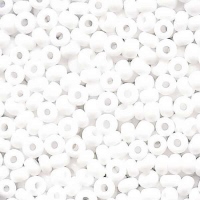 Rocailles 2,5mm, opaques, blanc