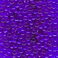 Rocailles 2,5mm transparentes, bleu hortensia