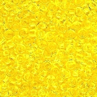 Rocailles 2,5mm transparentes, jaune