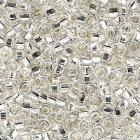 Rocailles 2,5mm, diamantées, argent