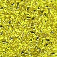 Rocailles 2,5mm, diamantées, jaune
