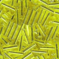 Tubes 6mm métalliques, jaune